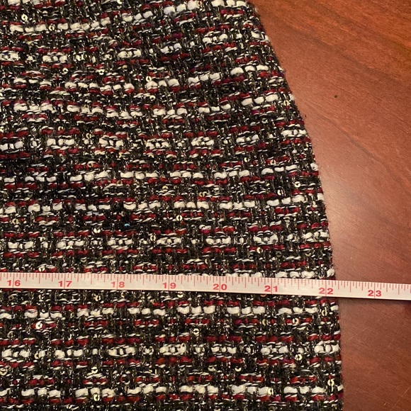 Calvin Klein Woven Wool With Sequins Pencil  Skirt - Picture 9 of 10